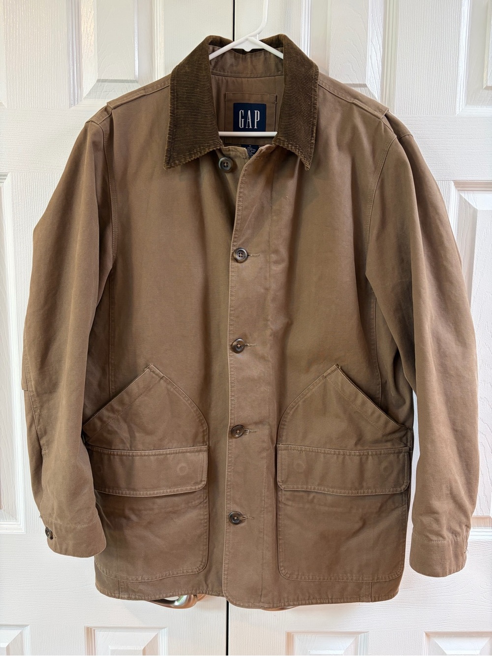 Gap Brown Utility/Barn/Chore Coat with Corduroy Collar Size M